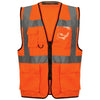 Multi Pocket Zipped Hi Vis Vest Orange EN ISO 20471 GO/RT 3279/RIS-3279-TOM - SuperStuff Workwear