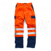 HI VIS 2 TONE POLYCOTTON TROUSER Orange EN ISO 20471 GO/RT 3279/RIS-3279-TOM - SuperStuff Workwear