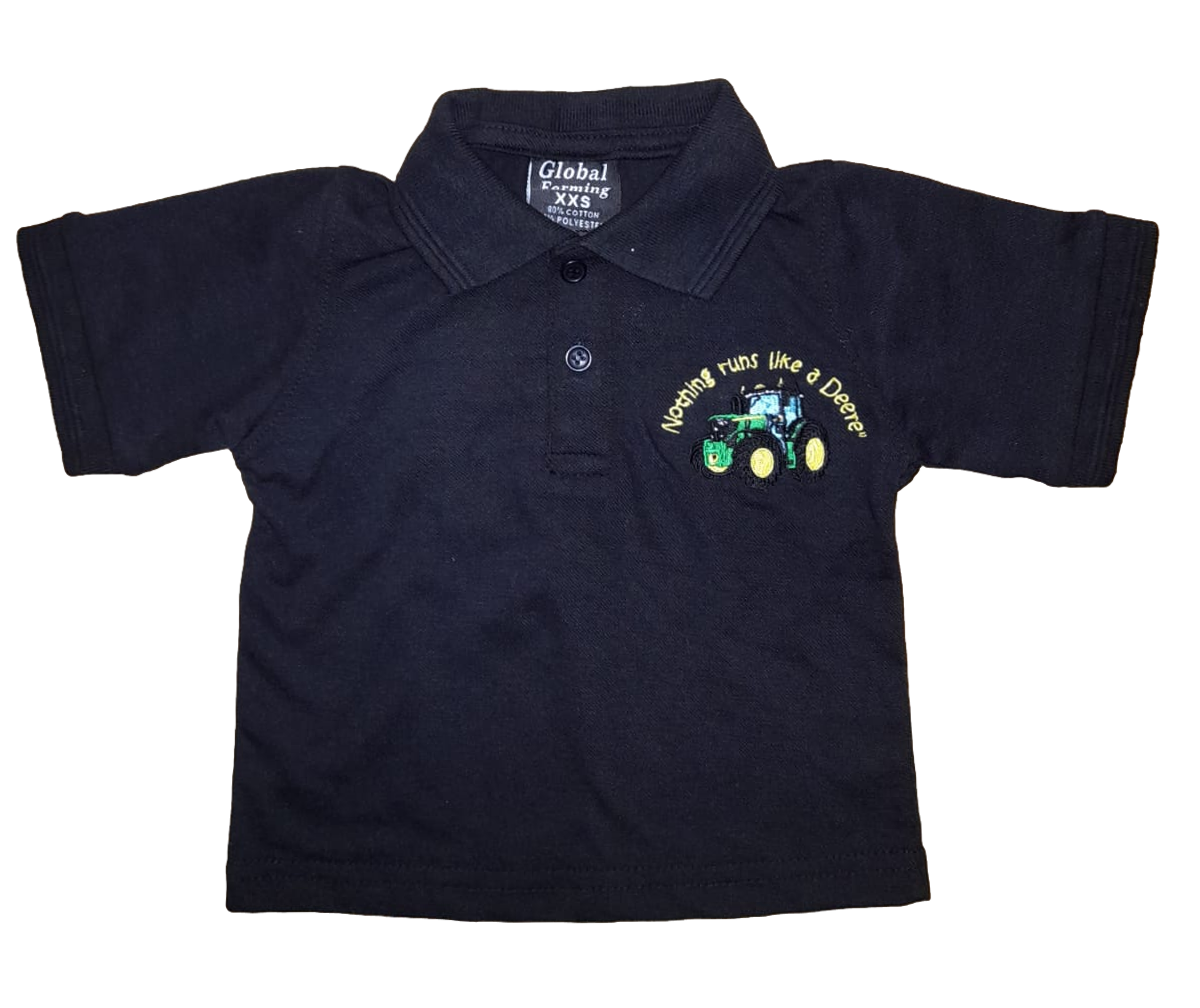 Kids Green Tractor Polo