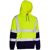 Yellow Hi Vis Two Tone Hooded Sweatshirt EN ISO 20471 - SuperStuff Workwear