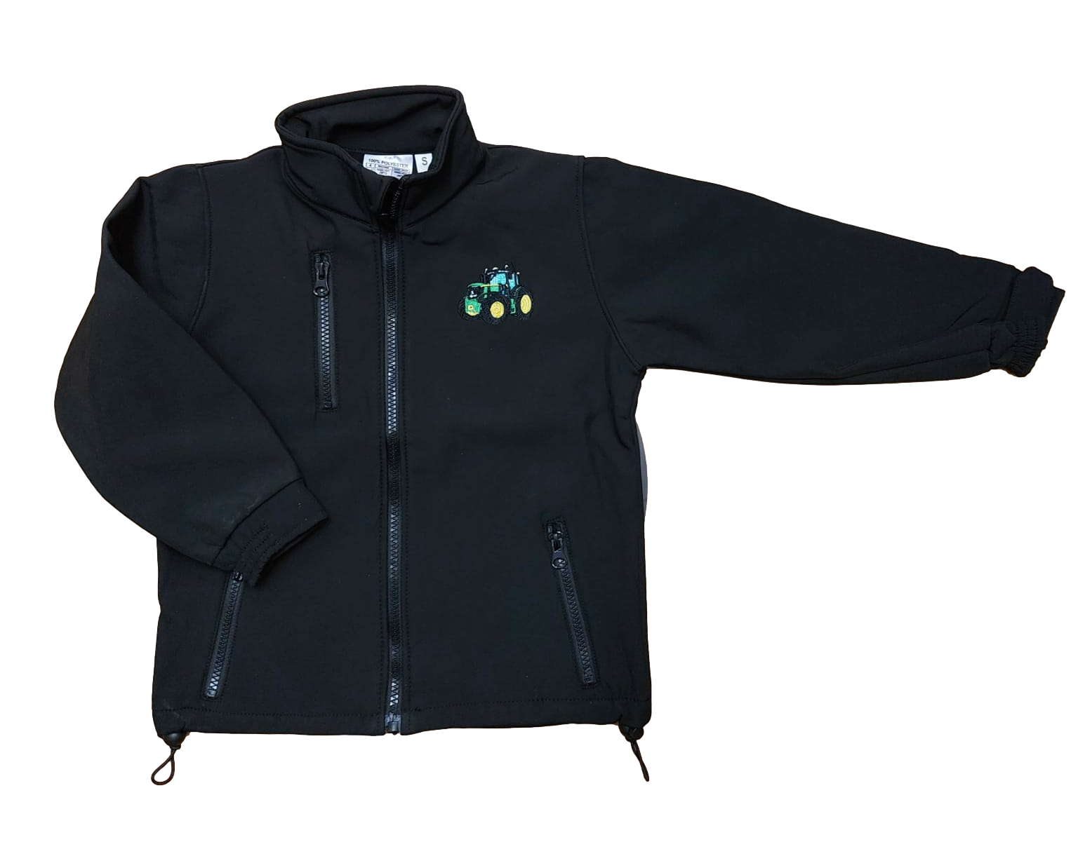 Kids Green Tractor Softshell Jacket