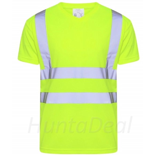 Hi Vis V Neck T-Shirt Orange EN ISO 20471 GO/RT 3279/RIS-3279-TOM - SuperStuff Workwear