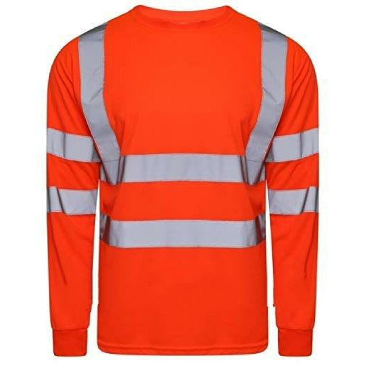 Hi Vis Long Sleeve Crew Neck T-Shirt EN ISO 20471 - SuperStuff Workwear