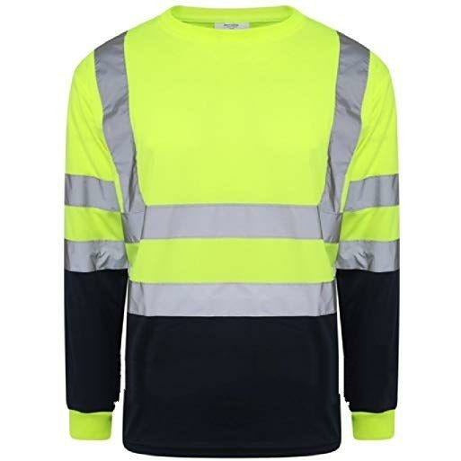 Long Sleeve Hi Vis Two Tone T-Shirt Orange EN ISO 20471 - SuperStuff Workwear
