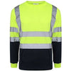 Load image into Gallery viewer, Long Sleeve Hi Vis Two Tone T-Shirt Orange EN ISO 20471 - SuperStuff Workwear